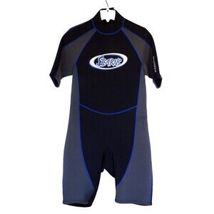 Stearns Wet Suit Jet Ski Short Sleeve Black/Gray/Blue Neoprene Size L